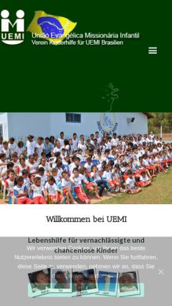 Vorschau der mobilen Webseite www.uemi.ch, Verein Kinderhilfe UEMI Brasilien / Basel Schweiz