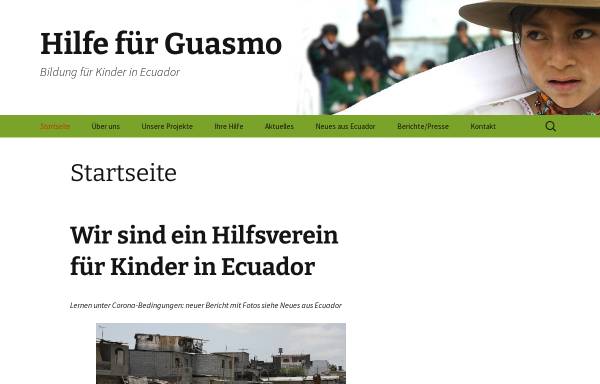 Vorschau von www.hilfe-fuer-guasmo.de, Hilfe für Guasmo e.V.
