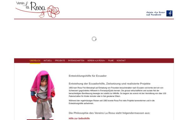 Vorschau von www.ecuadorhilfe.com, La Rosa Ecuador Hilfe