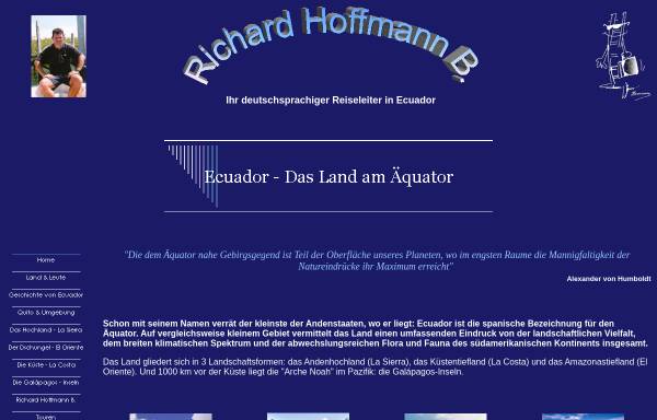 Vorschau von www.richardhoffmannecuador.de, Richard Hoffmann