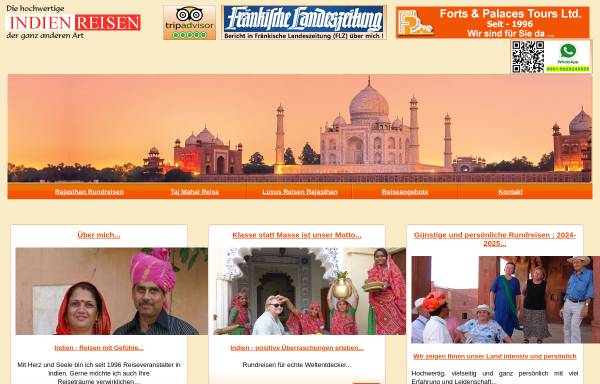 Vorschau von www.rajasthan-indien-reise.de, Rajasthan Reisen