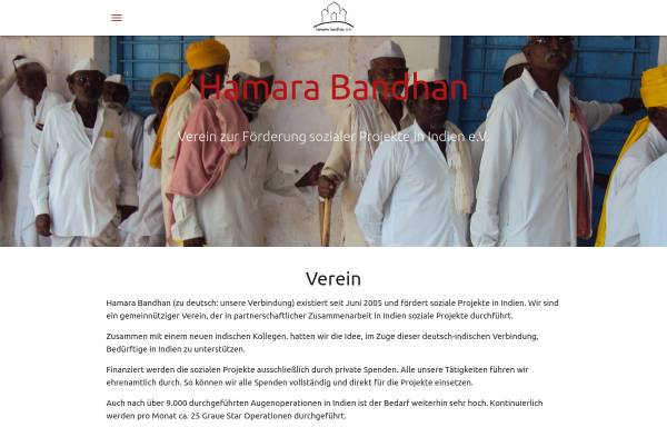Vorschau von www.hamara-bandhan.de, Hamara Bandhan e.V.
