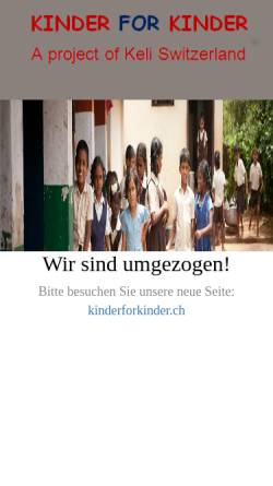 Vorschau der mobilen Webseite www.kinderforkinder.org, Kinder für Kinder