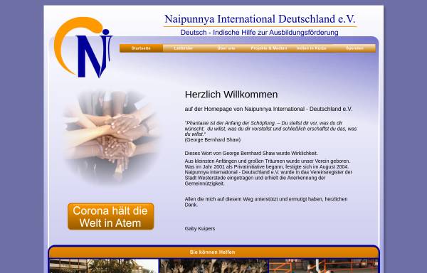 Vorschau von www.naipunnyaint.de, Naipunnya - International Deutschland e.V.