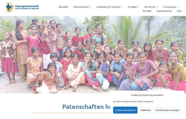 Vorschau von www.patengemeinschaft.de, Patengemeinschaft für hungernde Kinder e.V.