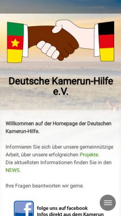 Vorschau der mobilen Webseite deutsche-kamerun-hilfe.de, Deutsche-Kamerun-Hilfe e.V.
