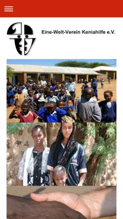 Vorschau der mobilen Webseite www.keniahilfe-buehl.de, Eine-Welt-Verein Keniahilfe e.V.