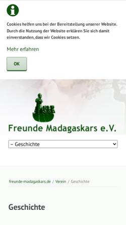 Vorschau der mobilen Webseite www.freunde-madagaskars.de, Freunde-Madagaskars e.V.