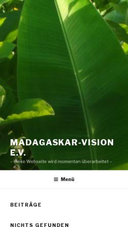 Vorschau der mobilen Webseite www.madagaskar-vision.de, Madagaskar-Vision e.V.