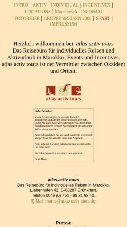 Vorschau der mobilen Webseite www.atlas-activ-tours.de, Atlas activ tours