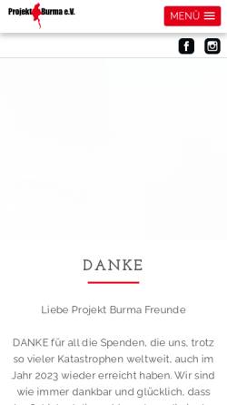 Vorschau der mobilen Webseite projekt-burma.de, Projekt-Burma
