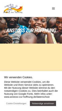 Vorschau der mobilen Webseite www.anstoss-zur-hoffnung.de, Anstoß zur Hoffnung
