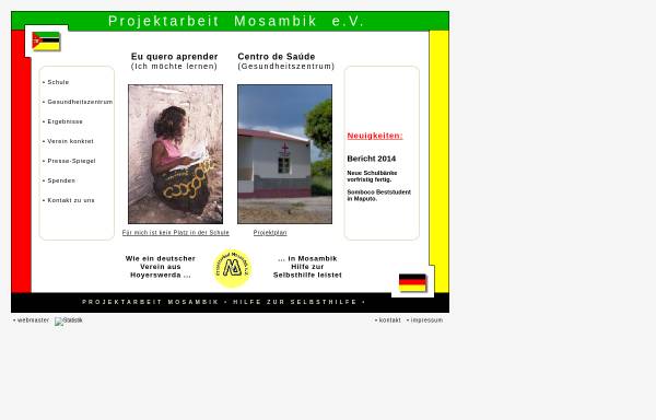 Vorschau von www.projektarbeit-mosambik.de,  Projektarbeit Mosambik e.V.