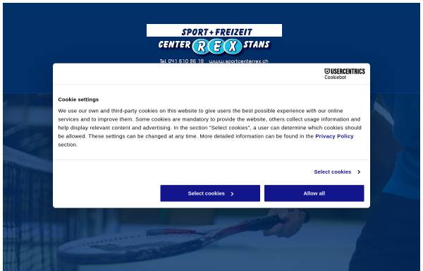 Vorschau von www.sportcenterrex.ch, Bowling- Sport und Freizeitcenter Rex AG, Stans