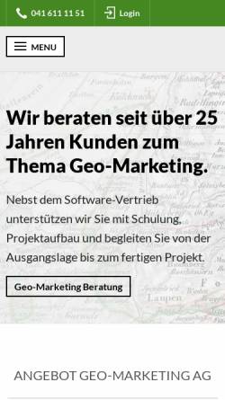 Vorschau der mobilen Webseite www.geo-marketing.ch, GEO-Marketing AG, Stans