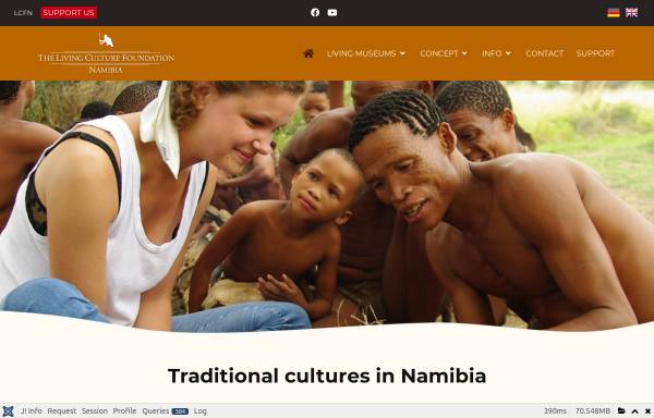 Vorschau von www.lcfn.info, The Living Culture Foundation Namibia