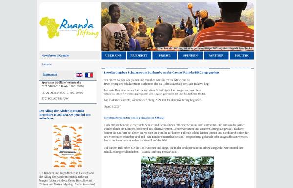 Vorschau von www.ruanda-stiftung.com, Ruanda Stiftung