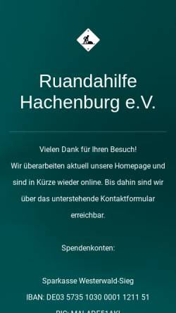Vorschau der mobilen Webseite www.ruandahilfe-hachenburg.de, Ruandahilfe Hachenburg e.V.