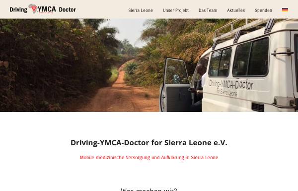 Vorschau von www.driving-ymca-doctor.org, Driving YMCA Doctor for Sierra Leone