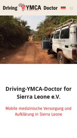 Vorschau der mobilen Webseite www.driving-ymca-doctor.org, Driving YMCA Doctor for Sierra Leone