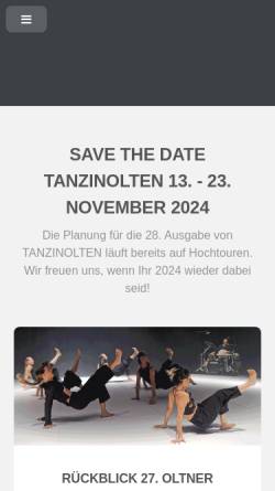 Vorschau der mobilen Webseite www.tanzinolten.ch, Tanz in Olten