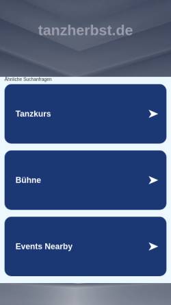 Vorschau der mobilen Webseite www.tanzherbst.de, TANZherbst