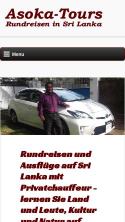 Vorschau der mobilen Webseite www.asokatours.at, Asokatours