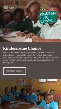 Vorschau der mobilen Webseite www.kinderneinechance.at, Kindern eine Chance