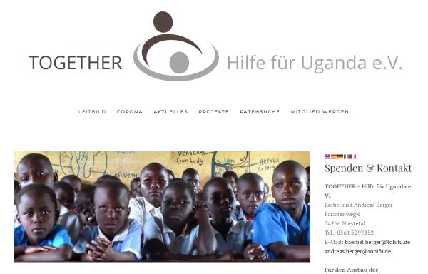 Vorschau von www.tohifu.de, Together Hilfe für Uganda e.V.