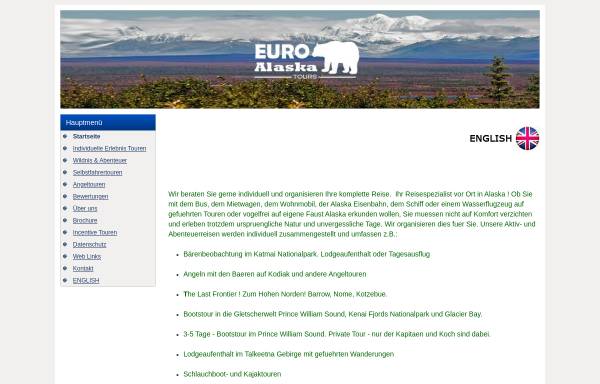 Vorschau von www.euroalaskatours.de, Euro Alaska Tours