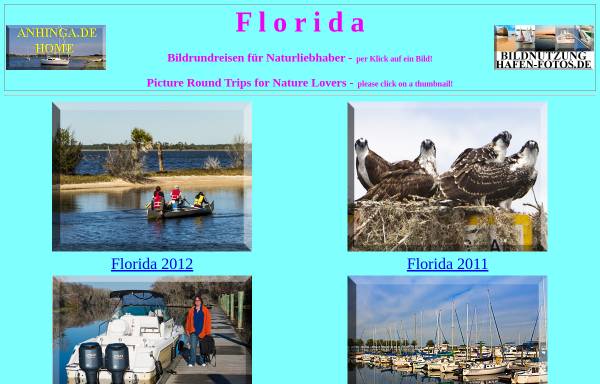 Vorschau von www.anhinga.info, Florida Bild-Rundreise