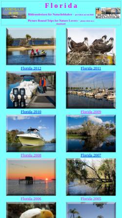 Vorschau der mobilen Webseite www.anhinga.info, Florida Bild-Rundreise