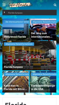 Vorschau der mobilen Webseite www.info-florida.de, Info-Florida.de