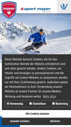 Vorschau der mobilen Webseite www.ski-hinterthal.at, Ski- & Snowboardschule Hinterthal