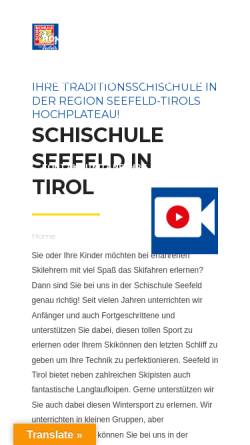 Vorschau der mobilen Webseite www.schi-seefeld.at, Skischule Seefeld