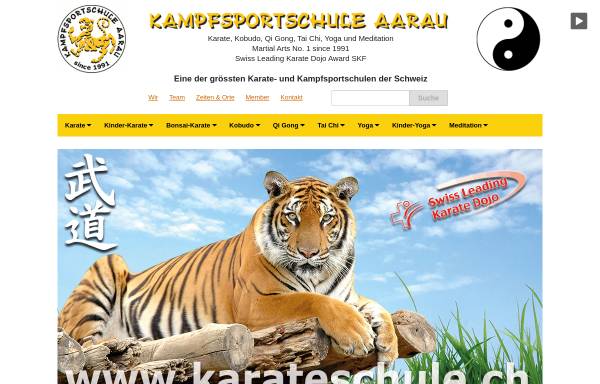 Vorschau von www.karateschule.ch, Kampfsportschule Aarau