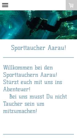 Vorschau der mobilen Webseite www.sporttaucher-aarau.ch, Sporttaucher Aarau