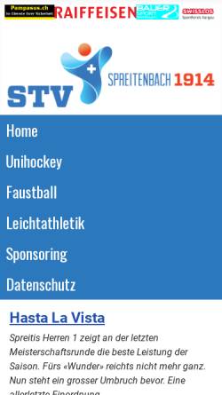 Vorschau der mobilen Webseite www.stv-spreitenbach.ch, STV Spreitenbach