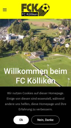 Vorschau der mobilen Webseite www.fckoelliken.ch, FC Koelliken