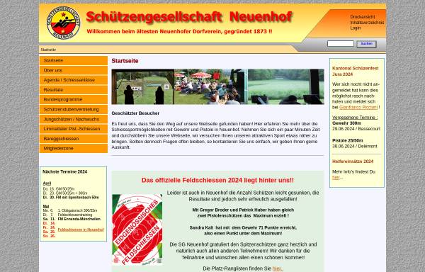 Vorschau von www.sgneuenhof.ch, Schützengesellschaft Neuenhof