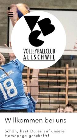 Vorschau der mobilen Webseite www.vbcallschwil.ch, Volleyballclub Allschwil
