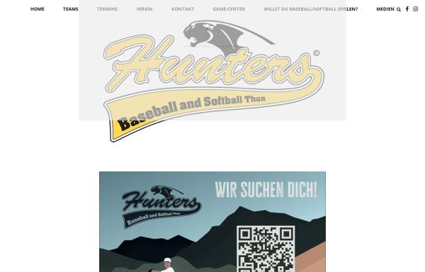 Vorschau von www.hunters.ch, Baseballverein Hunters Thun