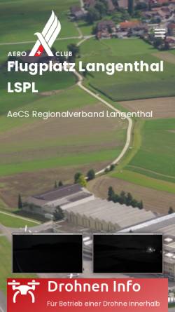 Vorschau der mobilen Webseite www.lspl.ch, Flugplatz Langenthal