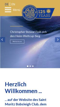 Vorschau der mobilen Webseite www.bobclub-stmoritz.ch, Bob-Club St. Moritz