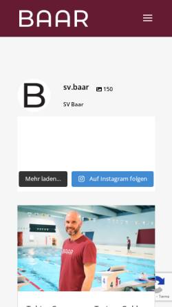Vorschau der mobilen Webseite www.sv-baar.ch, Schwimmverein Baar