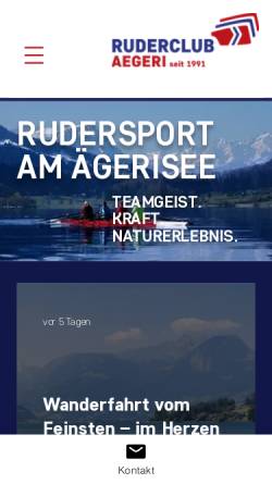 Vorschau der mobilen Webseite www.rc-aegeri.ch, Ruderclub Aegeri