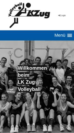 Vorschau der mobilen Webseite www.volleyzug.ch, Volleyball Klub der Stadt Zug
