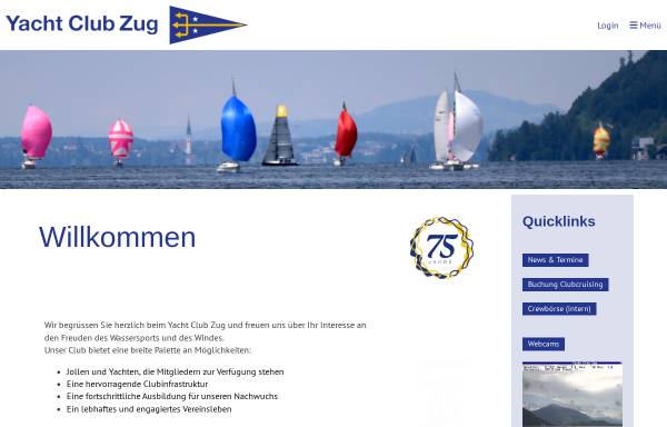 Vorschau von www.yczug.ch, Yacht und Segel Club, Zug
