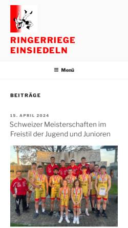 Vorschau der mobilen Webseite www.rreinsiedeln.ch, Ringerriege Einsiedeln