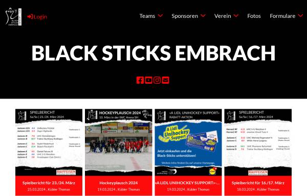 Vorschau von www.black-sticks.ch, UHC Black-Sticks Embrach
